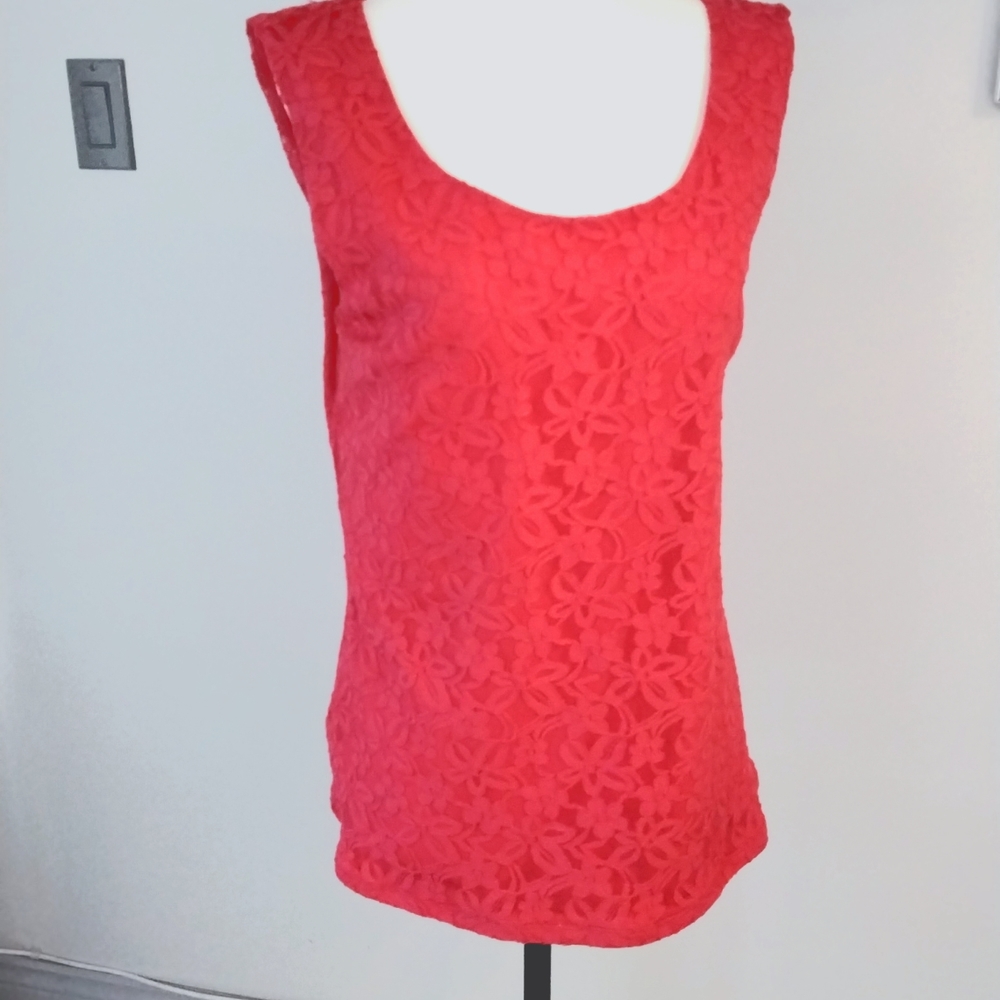 NWOT  Dana Buchman sleeveless lined lace top, XL
